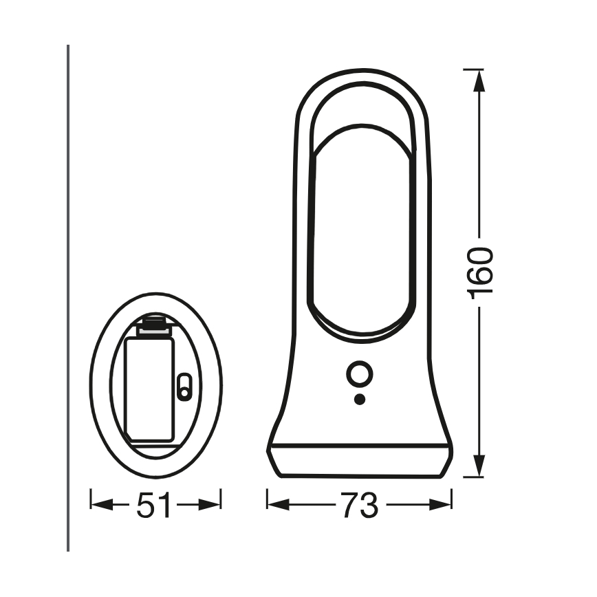 Osram - LED orientacinis šviestuvas su judesio ir sutemų jutikliu MOBILE LED/0,7W/4xAAA baltas