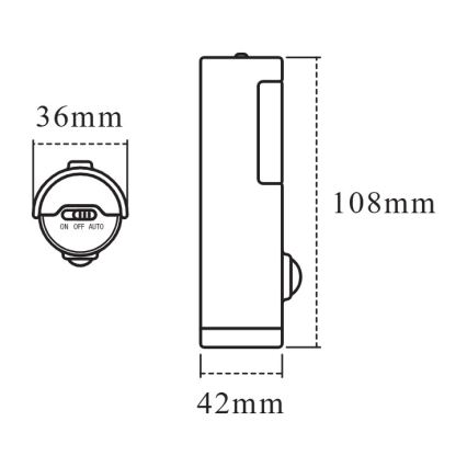Osram - LED orientacinis šviestuvas su jutikliu NIGHTLUX LED/0,35W/3xAAA IP54 balta