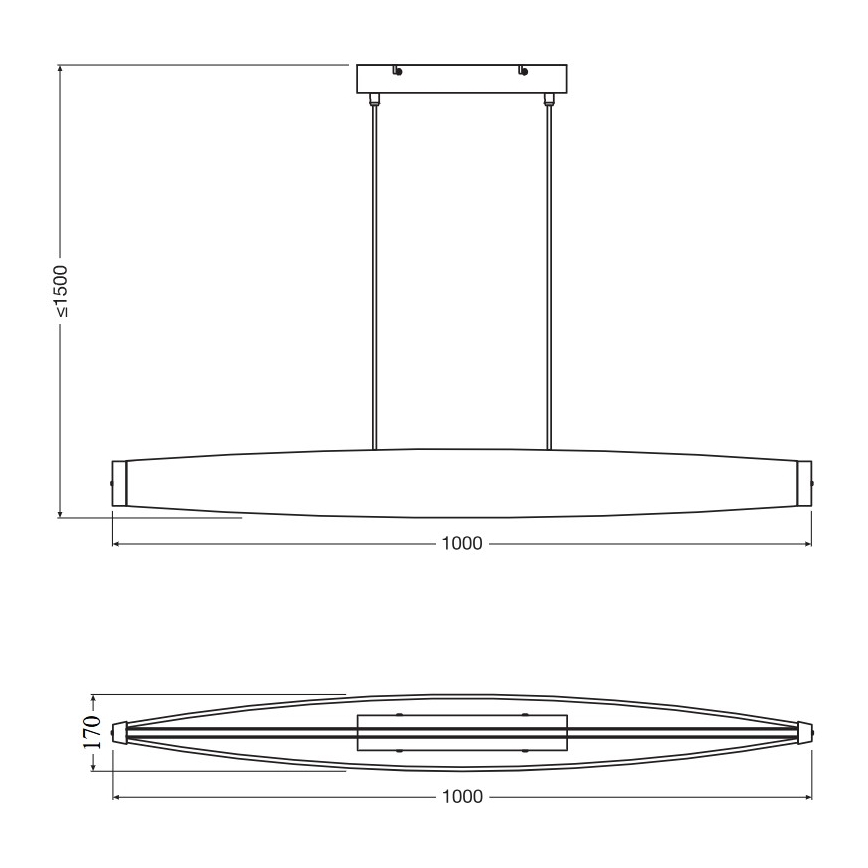 Osram - LED pakabinamas šviestuvas ant laido DECOR FLAT LED/23W/230V pilkas