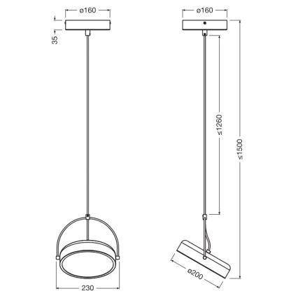 Osram - LED pakabinamas šviestuvas ant troselio DECOR PUCK LED/12W/230V CRI 90 juodas