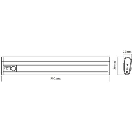 Osram - LED po spintelėmis montuojamas šviestuvas su jutikliu MOBILE LED/1,5W/3,7V 1800 mAh