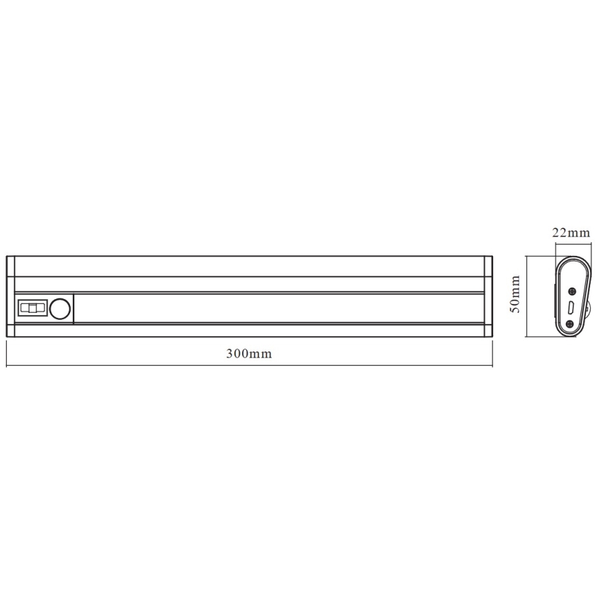 Osram - LED po spintelėmis montuojamas šviestuvas su jutikliu MOBILE LED/1,5W/3,7V 1800 mAh