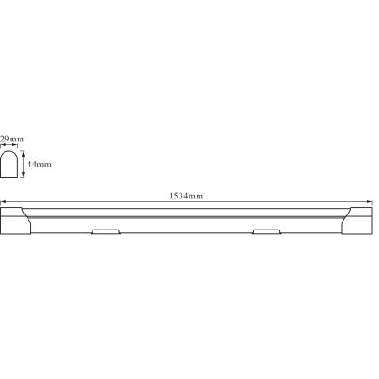 Osram - LED po spintelės šviestuvas BATTEN LED/24W/230V 153,4 cm
