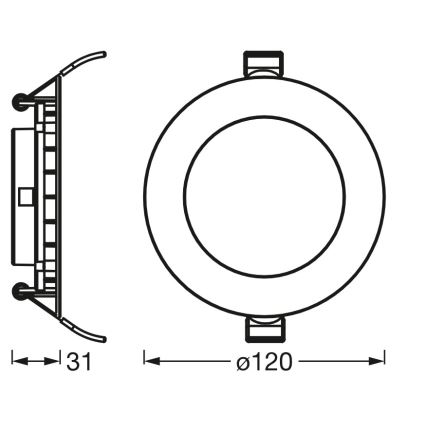 Osram - LED potinkinis šviestuvas SLIM LED/8W/230V 3000K