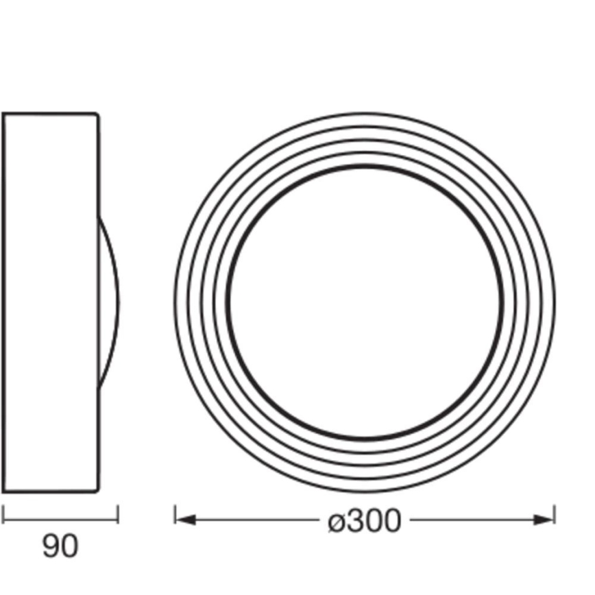 Osram - dimeriuojamas LED lubinis šviestuvas ORBIS CONCRETE LED/13W/230V skersmuo 30 cm ruda/betonas