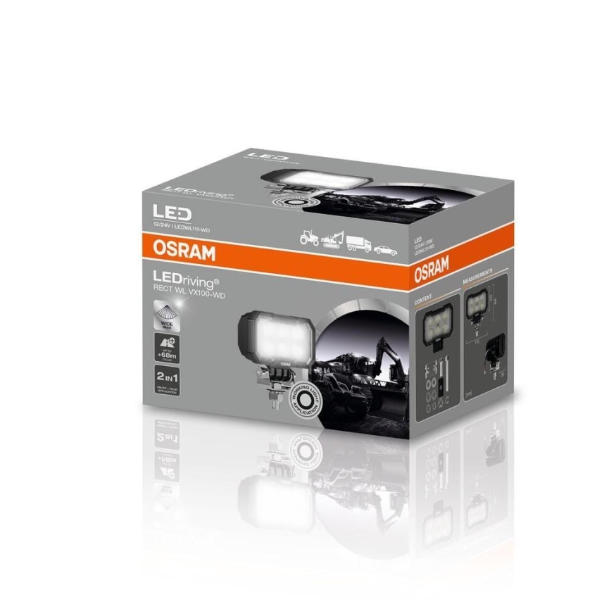 Osram - LED taškinis žibintas automobiliui RECT WL VX100-WD LED/26W/12/24V IP69 6000K