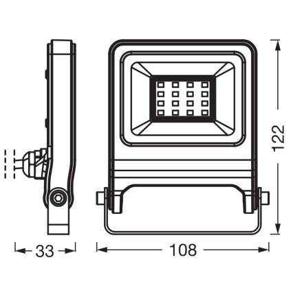 Osram - LED prožektorius ENDURA LED/10W/230V 3000K IP65