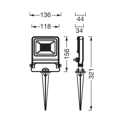 Osram - LED reflektorius ENDURA LED/20W/230V 3000K IP65 antracitas