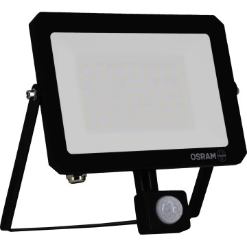 Osram - LED prožektorius su judesio ir sutemų jutikliu FLOODLIGHT LED/50W/230V 3000K IP65 juodas