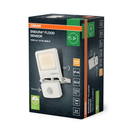 Osram - LED prožektorius su judesio jutikliu ENDURA LED/10W/230V 3000K IP44