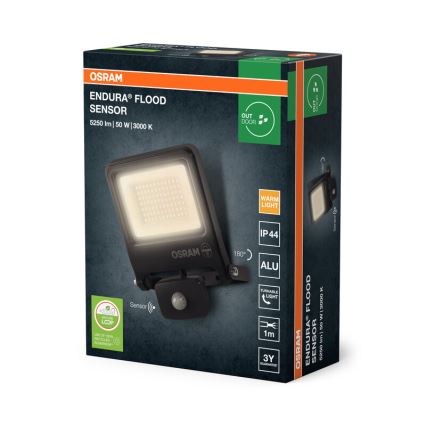 Osram - LED prožektorius su judesio jutikliu ENDURA LED/50W/230V 3000K IP44