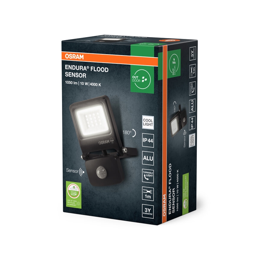Osram - LED prožektorius su jutikliu ENDURA LED/10W/230V 4000K IP44