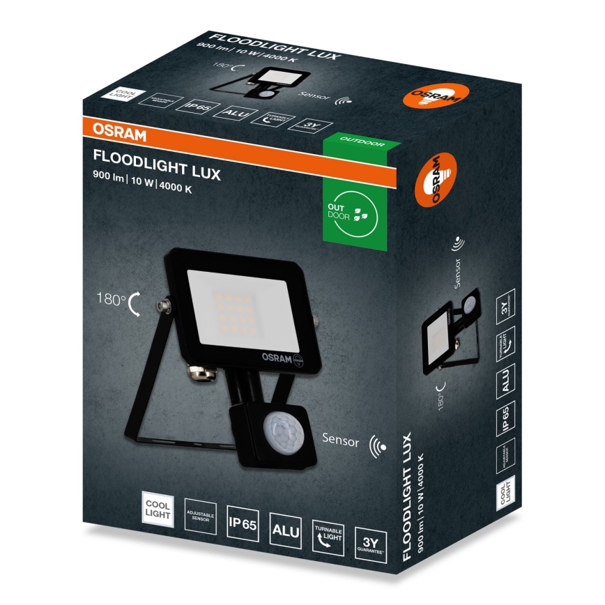 Osram - LED prožektorius su jutikliu FLOODLIGHT LED/10W/230V 4000K IP65