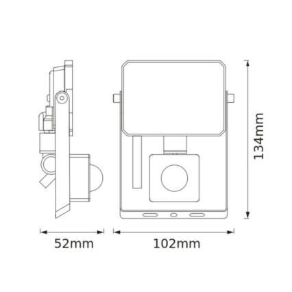 Osram - LED prožektorius su jutikliu FLOODLIGHT LED/10W/230V 4000K IP65