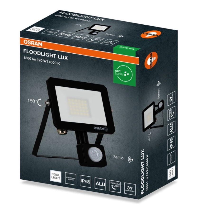 Osram - LED prožektorius su jutikliu FLOODLIGHT LED/20W/230V 4000K IP65