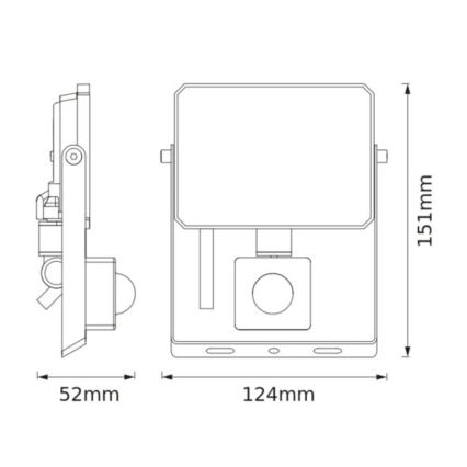 Osram - LED prožektorius su jutikliu FLOODLIGHT LED/20W/230V 6500K IP65