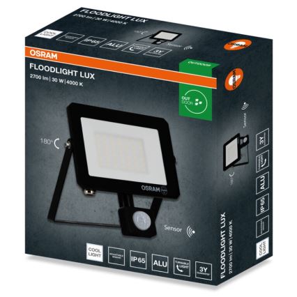 Osram - LED prožektorius su jutikliu FLOODLIGHT LED/30W/230V 4000K IP65
