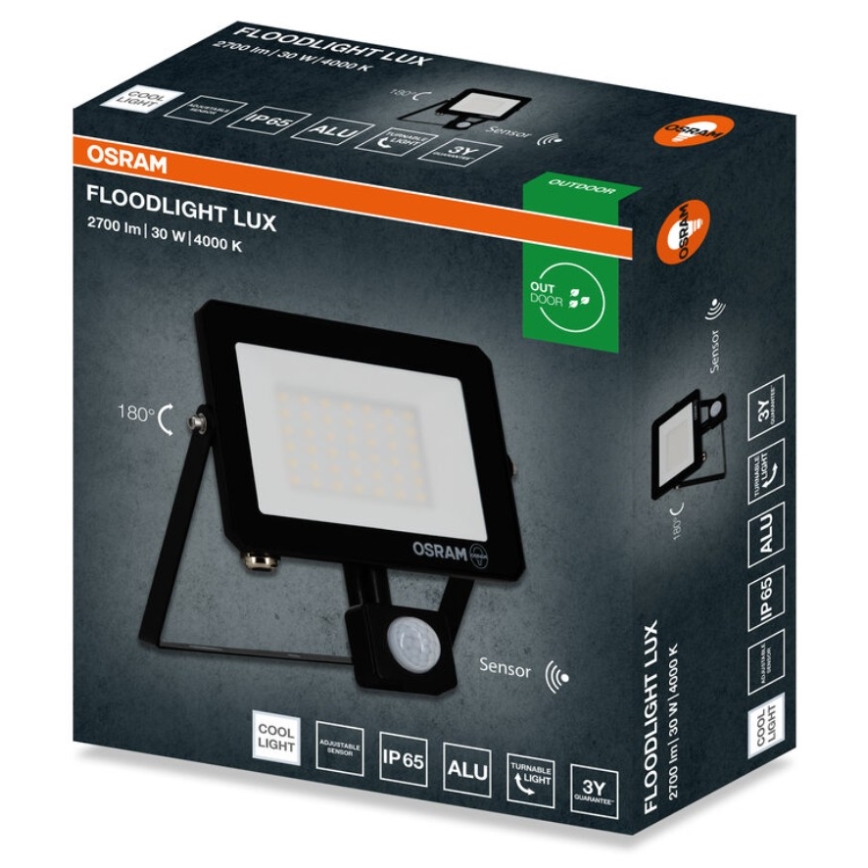 Osram - LED prožektorius su jutikliu FLOODLIGHT LED/30W/230V 4000K IP65