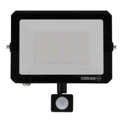 Osram - LED prožektorius su judesio ir sutemų jutikliu FLOODLIGHT LED/50W/230V 3000K IP65 juodas