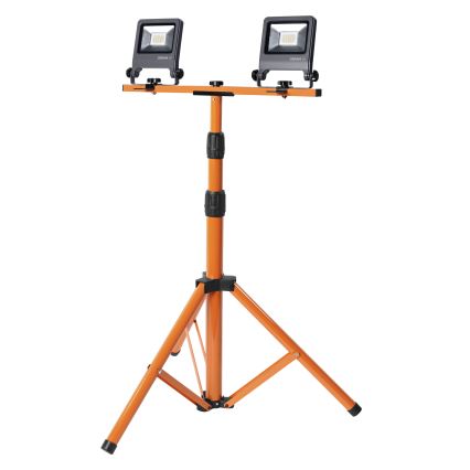 Osram - LED prožektorius su TRIPOD laikikliu 2xLED/20W/230V 4000K IP65 oranžinis/antracitas