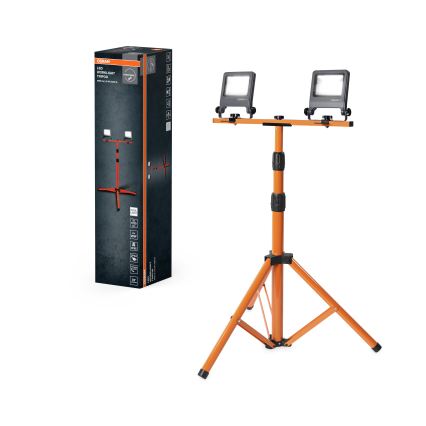 Osram - LED prožektorius su TRIPOD laikikliu 2xLED/20W/230V 4000K IP65 oranžinis/antracitas