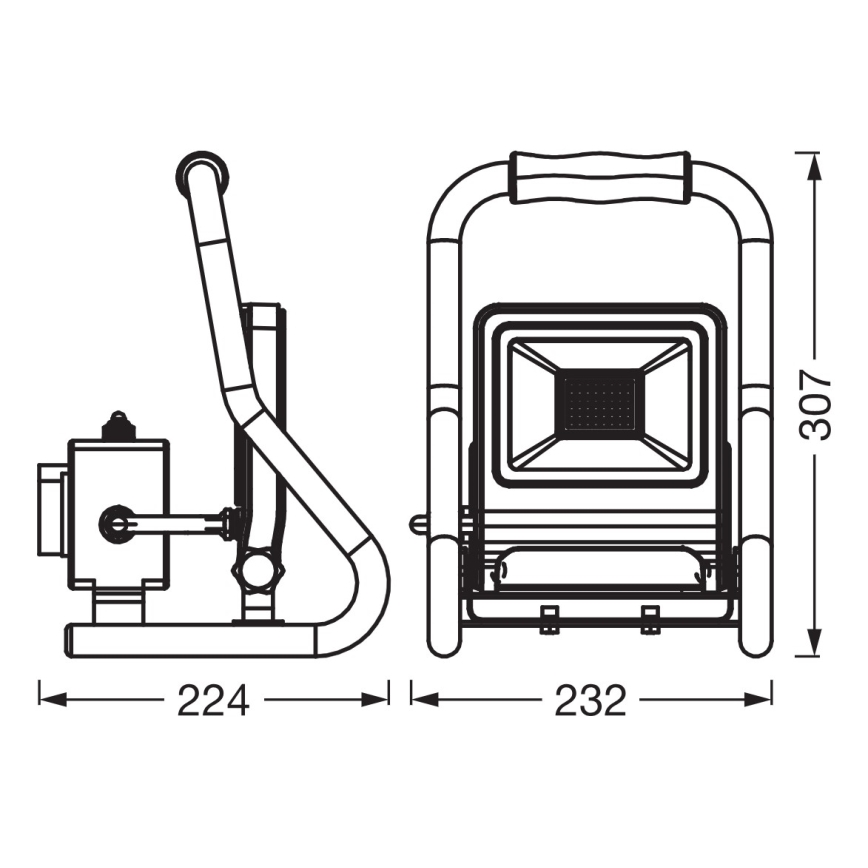 Osram - LED prožektorius su stovu R-STAND LED/30W/230V 4000K P44 oranžinis