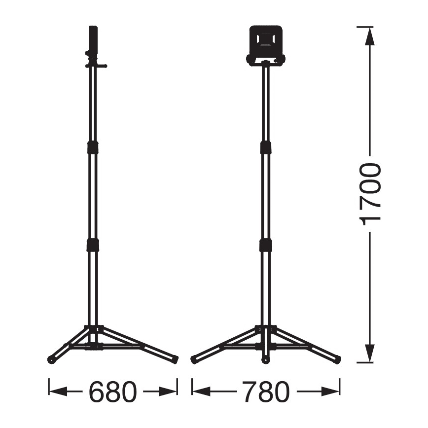 Osram - LED prožektorius su trikojiniu stovu TRIPOD LED/20W/230V 4000K IP65 oranžinis