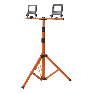 Osram - LED prožektorius su TRIPOD laikikliu 2xLED/20W/230V 4000K IP65 oranžinis/antracitas