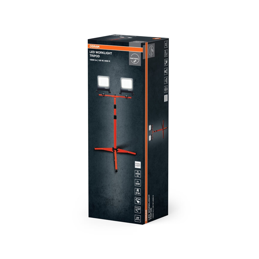Osram - LED prožektorius su TRIPOD laikikliu 2xLED/50W/230V IP65
