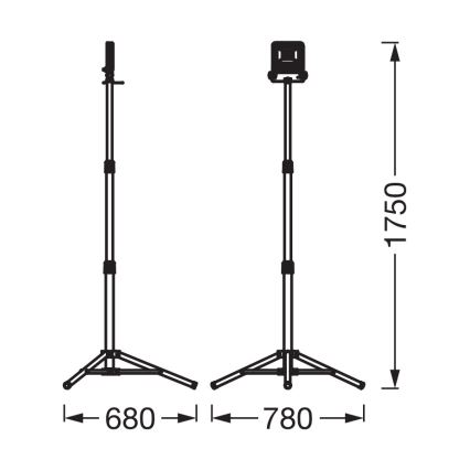 Osram - LED prožektorius su TRIPOD stovu LED/30W/230V 4000K IP65 oranžinis