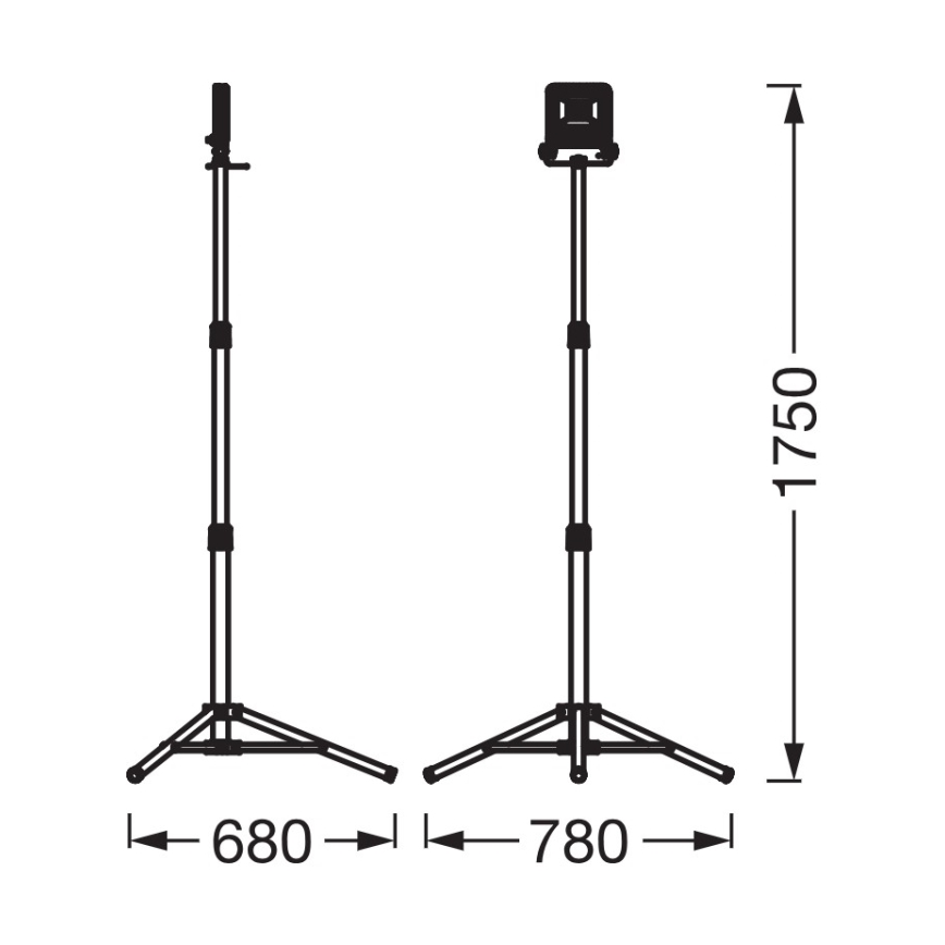 Osram - LED prožektorius su TRIPOD stovu LED/30W/230V 4000K IP65 oranžinis