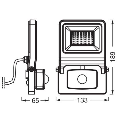 Osram - LED reflektorius su judesio jutikliu ENDURA LED/30W/230V IP44