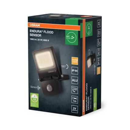 Osram - LED reflektorius su jutikliu ENDURA LED/20W/230V 3000K IP44