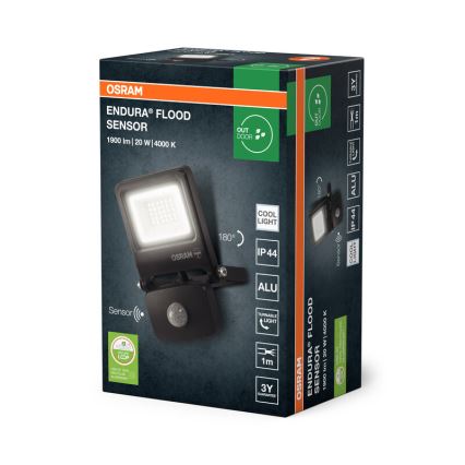 Osram - LED reflektorius su jutikliu ENDURA LED/20W/230V 4000K IP44