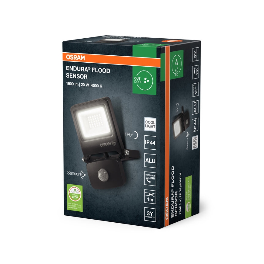 Osram - LED reflektorius su jutikliu ENDURA LED/20W/230V 4000K IP44