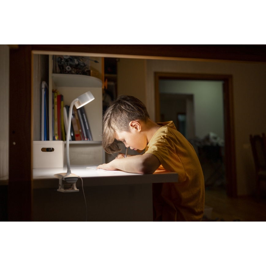 Osram - dimeriuojama LED stalinė lempa su spaustuku OFFICE LINE LED/4,8W/230V 3000/4000/6500K balta