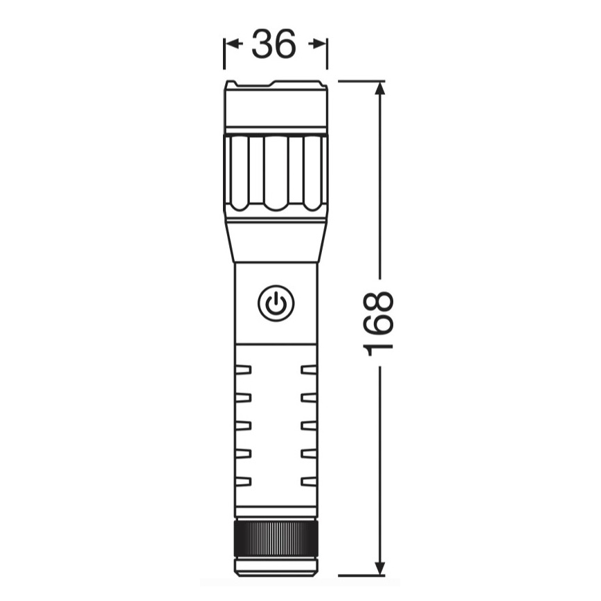Osram - reguliuojamas įkraunamas žibintuvėlis LEDINSPECT PRO TORCH 500 LED/6W/3,7V 2200 mAh IP44