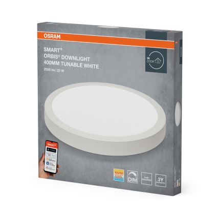Osram - Dimeriuojamas LED lubinis šviestuvas SMART+ DOWNLIGHT LED/22W/230V skers. 40 cm 3000-6500K Wi-Fi