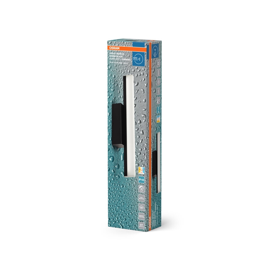Osram - reguliuojamas LED veidrodžio apšvietimas ORBIS MIRROR LED/6,8W/230V 40 cm 3000/4000K IP44 juodas