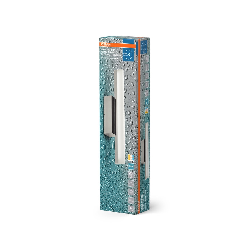 Osram - reguliuojamas LED veidrodžio apšvietimas ORBIS MIRROR LED/6,8W/230V 40 cm 3000/4000K IP44 blizgus chromas