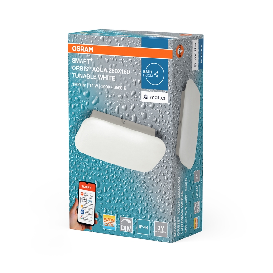 Osram - Dimeriuojamas LED vonios kambario lubinis šviestuvas SMART+ AQUA LED/12W/230V 3000-6500K IP44 Wi-Fi
