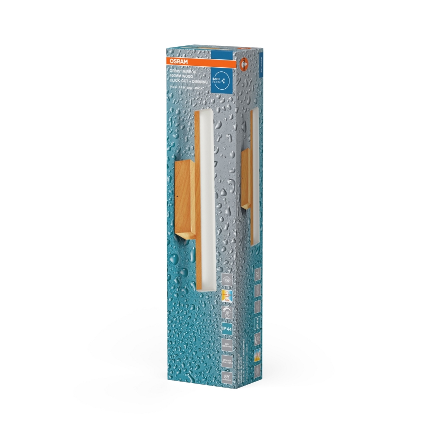 Osram - LED reguliuojamas jutiklinis vonios veidrodžio apšvietimas ORBIS MIRROR LED/6,8W/230V 40 cm 3000/4000K IP44 smėlio spalvos