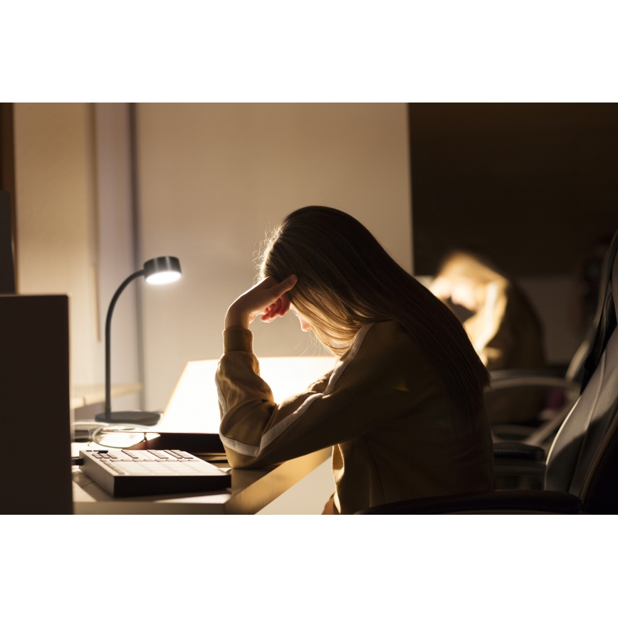 Osram - reguliuojama LED stalinė lempa OFFICE LINE LED/4,8W/230V 3000/4000/6500K juoda