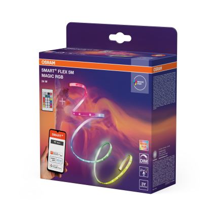 Osram - LED RGB Reguliuojama juosta SMART+ MAGIC FLEX 5m LED/24W/230V Wi-Fi + nuotolinis valdymas