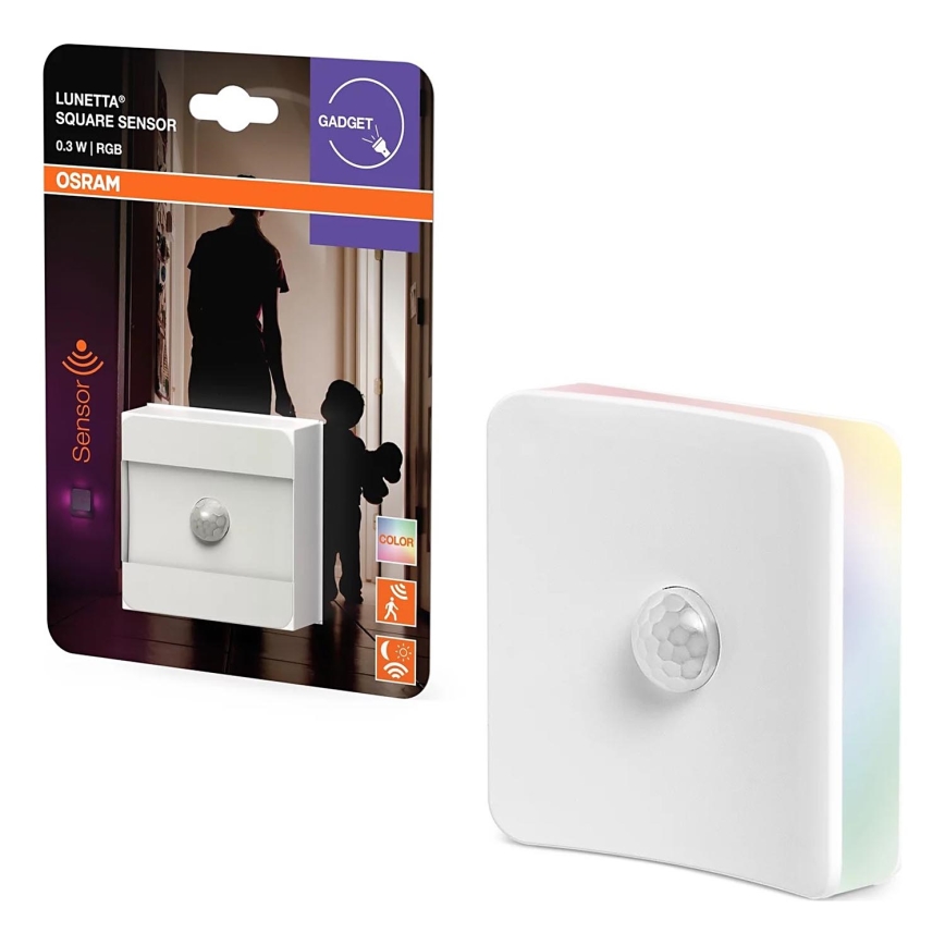 Osram - LED RGB kištukinis orientacinis šviestuvas su jutikliu LUNETTA LED/0,3W/230V