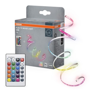Osram - LED RGB Reguliuojama juosta FLEX TV MOOD 1,5m LED/4W/5V + nuotolinis valdymas