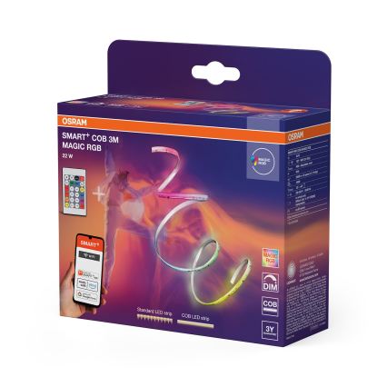 Osram - LED RGB reguliuojama juosta SMART+ MAGIC 3m LED/22W/230V Wi-Fi + nuotolinio valdymo pultelis