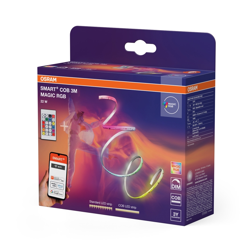 Osram - LED RGB reguliuojama juosta SMART+ MAGIC 3m LED/22W/230V Wi-Fi + nuotolinio valdymo pultelis