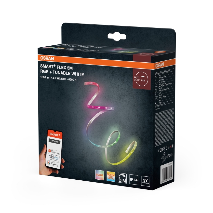 Osram - LED RGBW reguliuojama lauko juosta SMART+ FLEX 5m LED/14,5W/230V 2700-6500K IP44 Wi-Fi