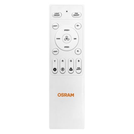 Osram - LED RGB reguliuojamas lubinis ventiliatorius NORDES LED/18W/230V 3000-6500K + su nuotoliniu valdymu